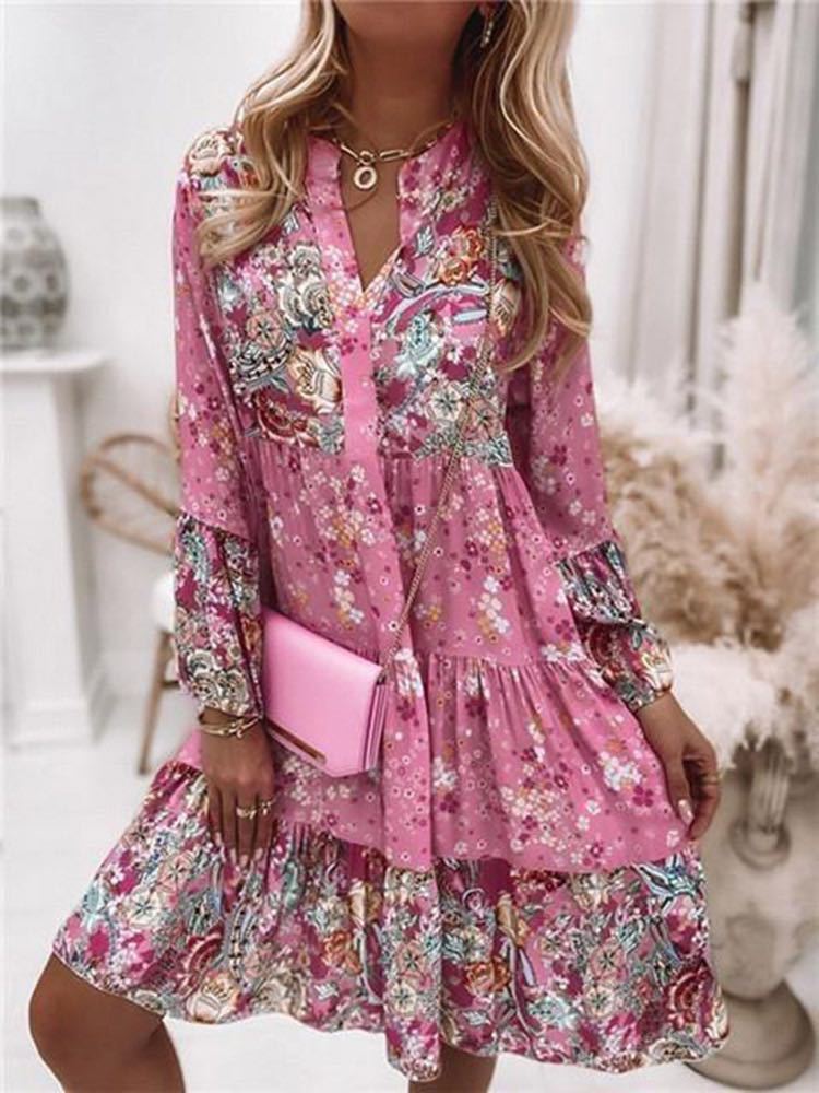 Summer Zara - Casual Floral Print Dresses For Women