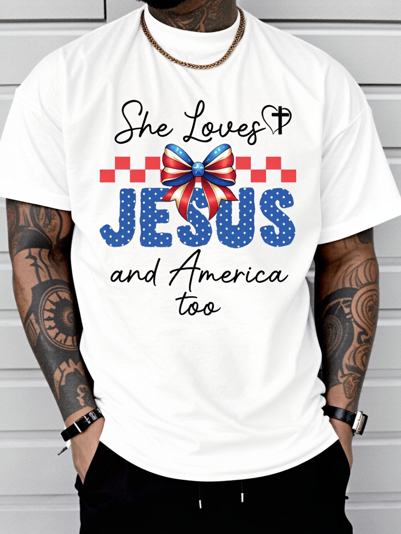 Summer Clothing Not Shein - She Loves Jesus & America Too