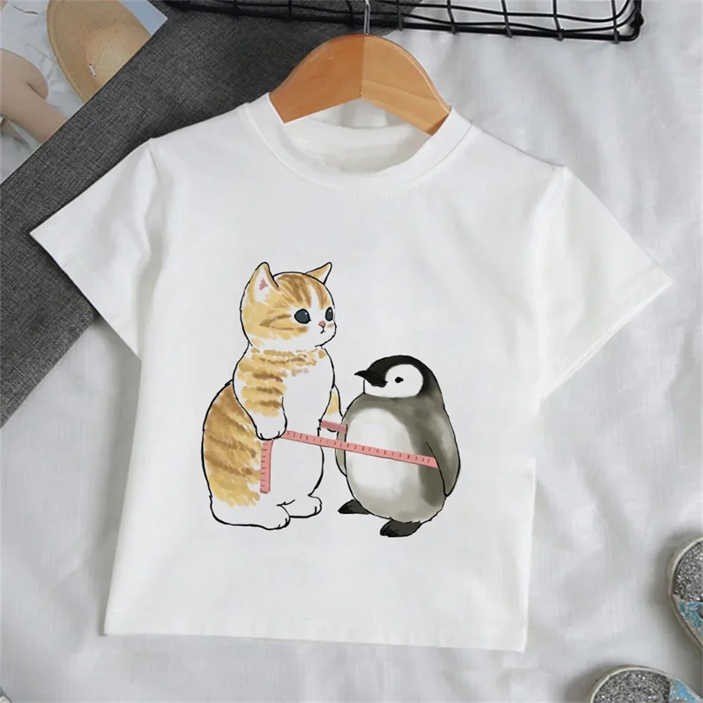 Summer Clothing For Babies - Children Clothes Girl Cartoon Cat T-Shirt