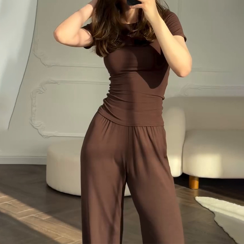 Summer Clothing Bundle - Casual Long Pants Suits Women O-neck
