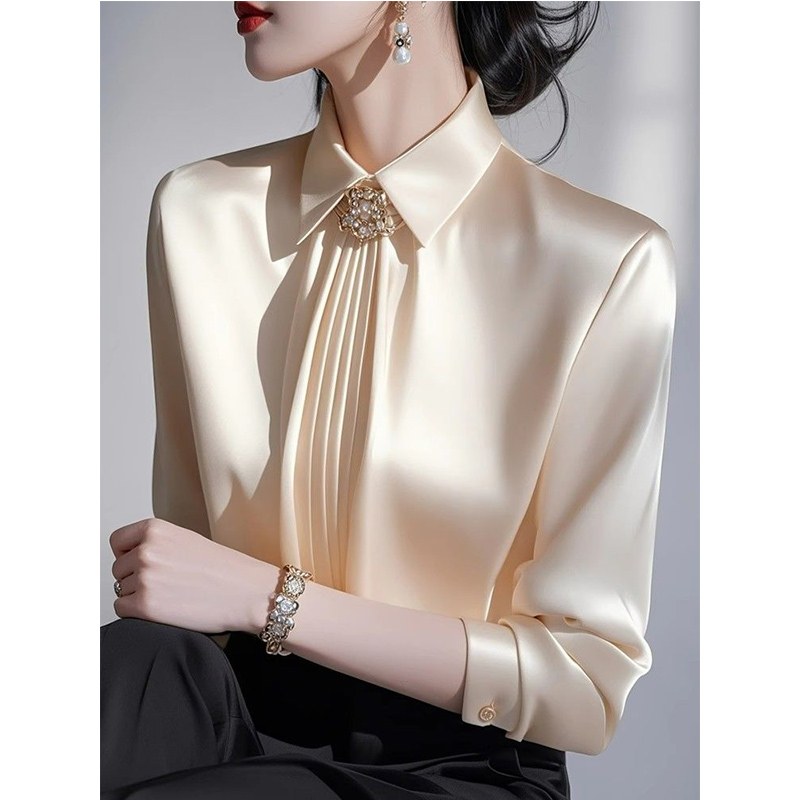 Summer Clothing Bundle - 2025 Spring New Temperament Satin Blouse
