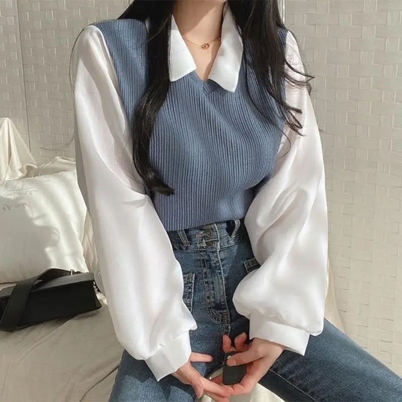 Summer Youth Clothing - Summer Blouse Women Korean Style False