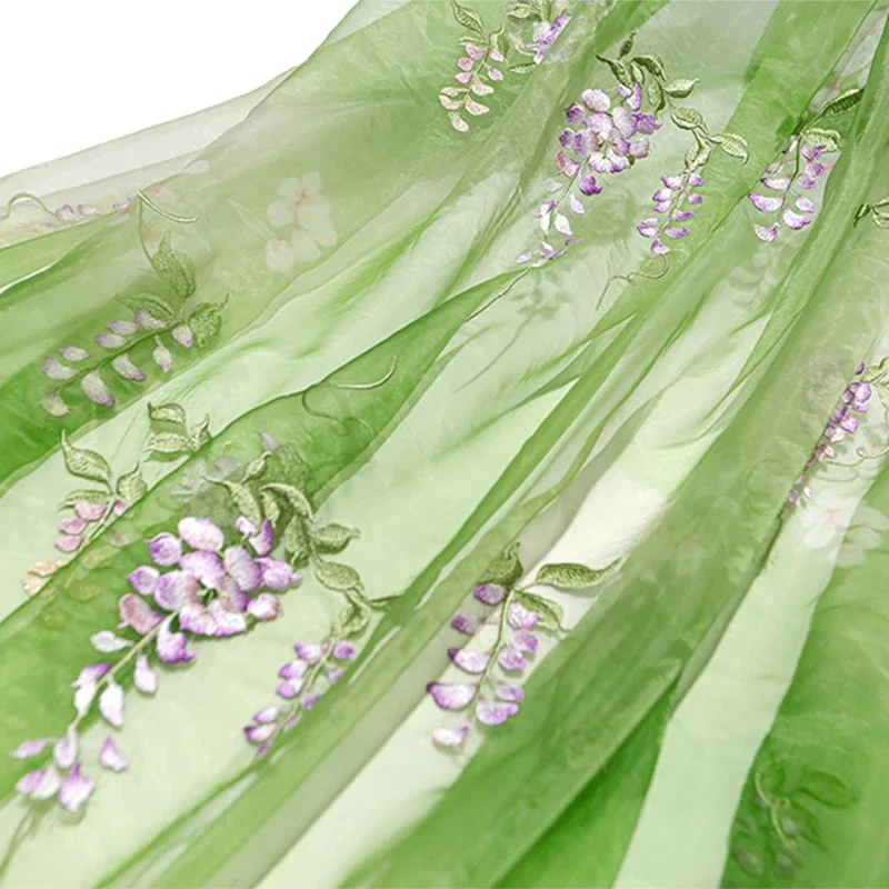 Summer Clothing For Babies - Wisteria Embroidery Fabric DIY Hanfu Ancient