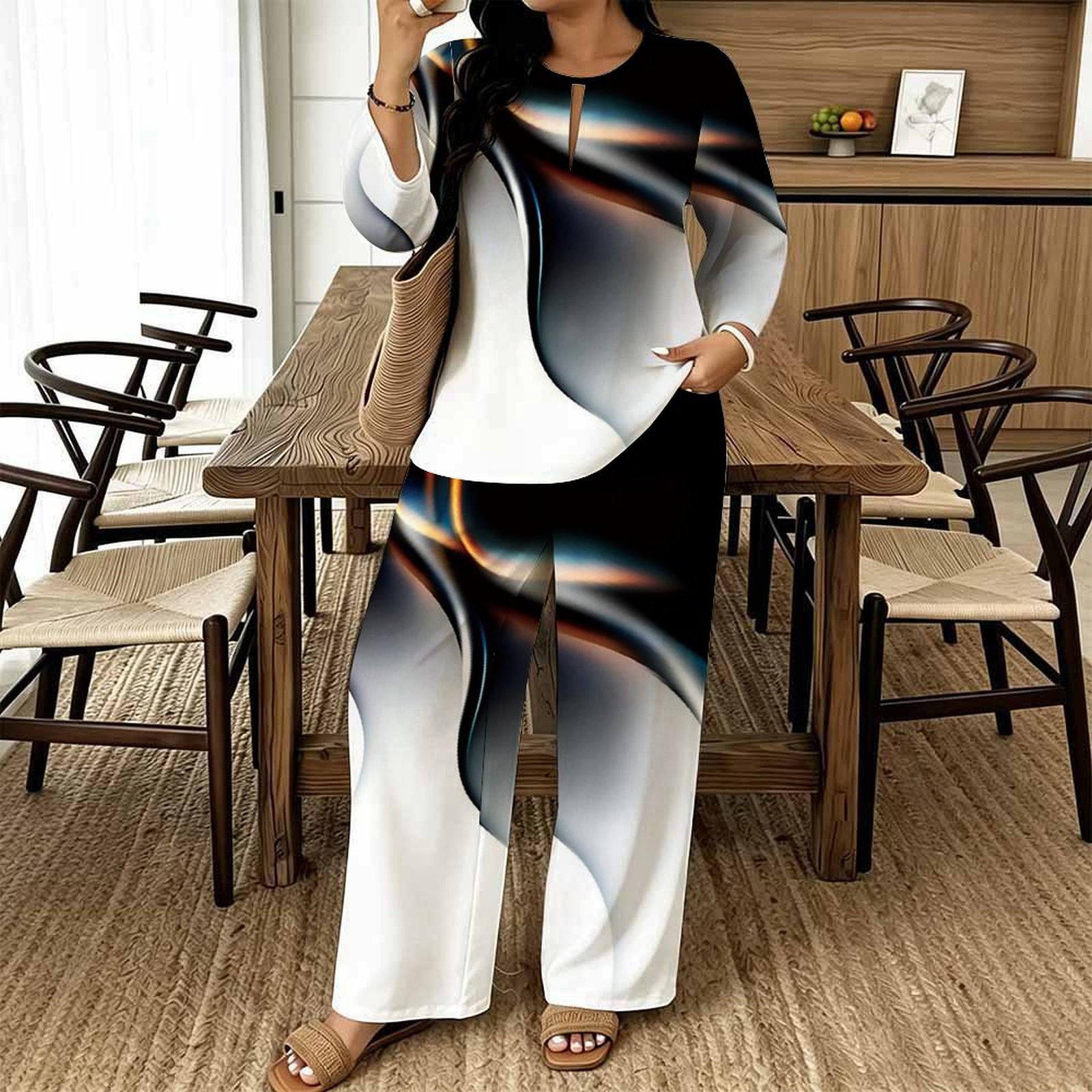 Women Casual Print Two Piece S - Summer Clothing Bundle recension och pris
