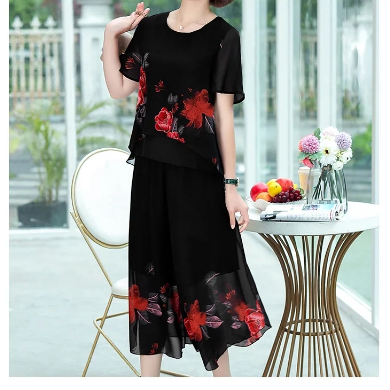 Elegant Fashion Floral Printin - Summer Clothing Vintage recension och pris