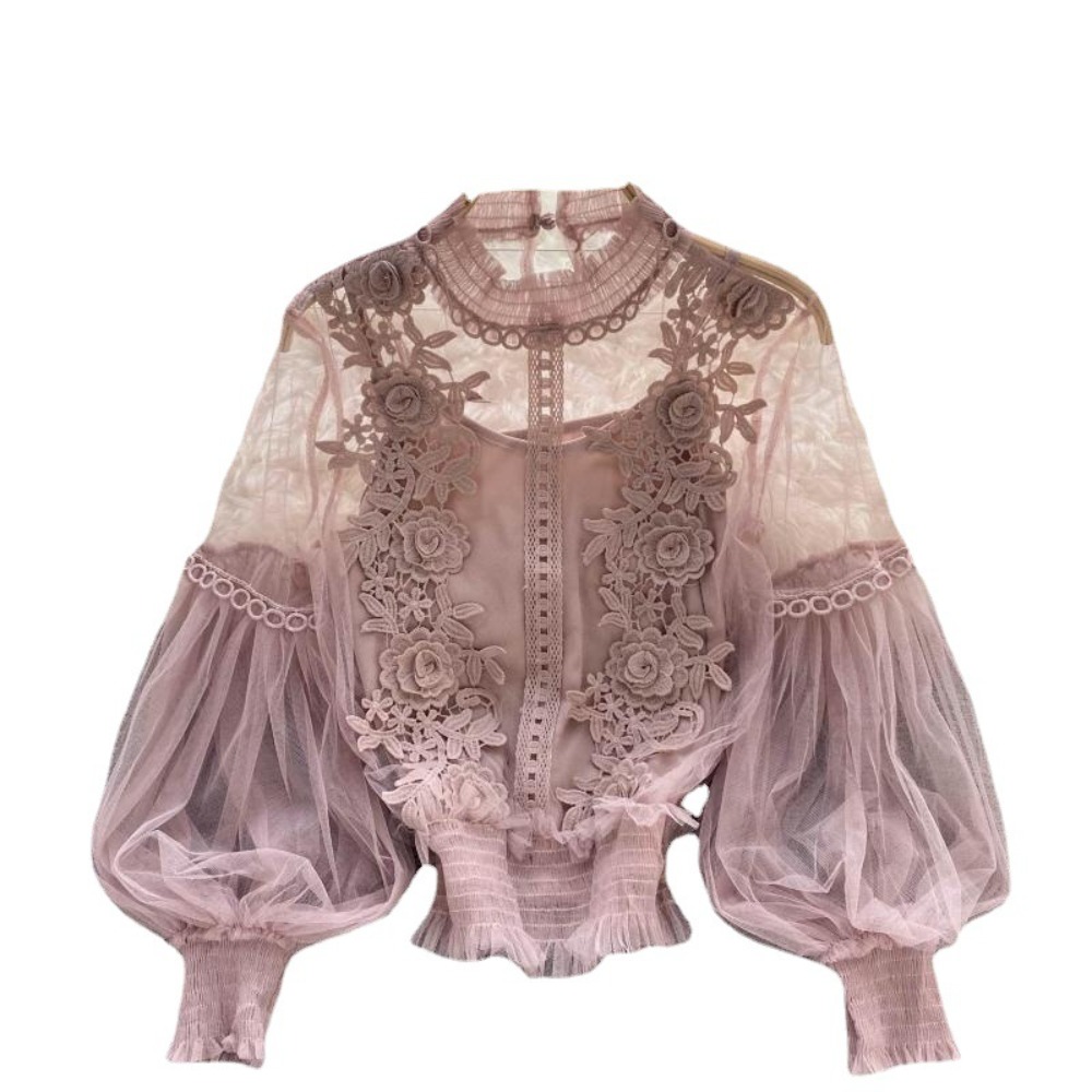 2Pcs/Set Lace Puff Long Sleeve - Summer Clothing Vintage recension och pris