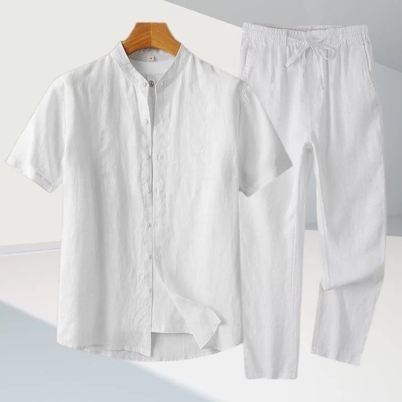Casual Cotton Linen Men's Shir - Summer Youth Clothing recension och pris