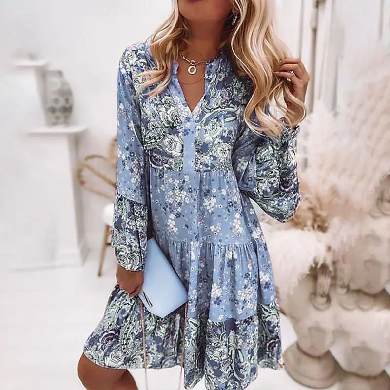 Casual Floral Print Dresses Fo - Summer Zara recension och pris