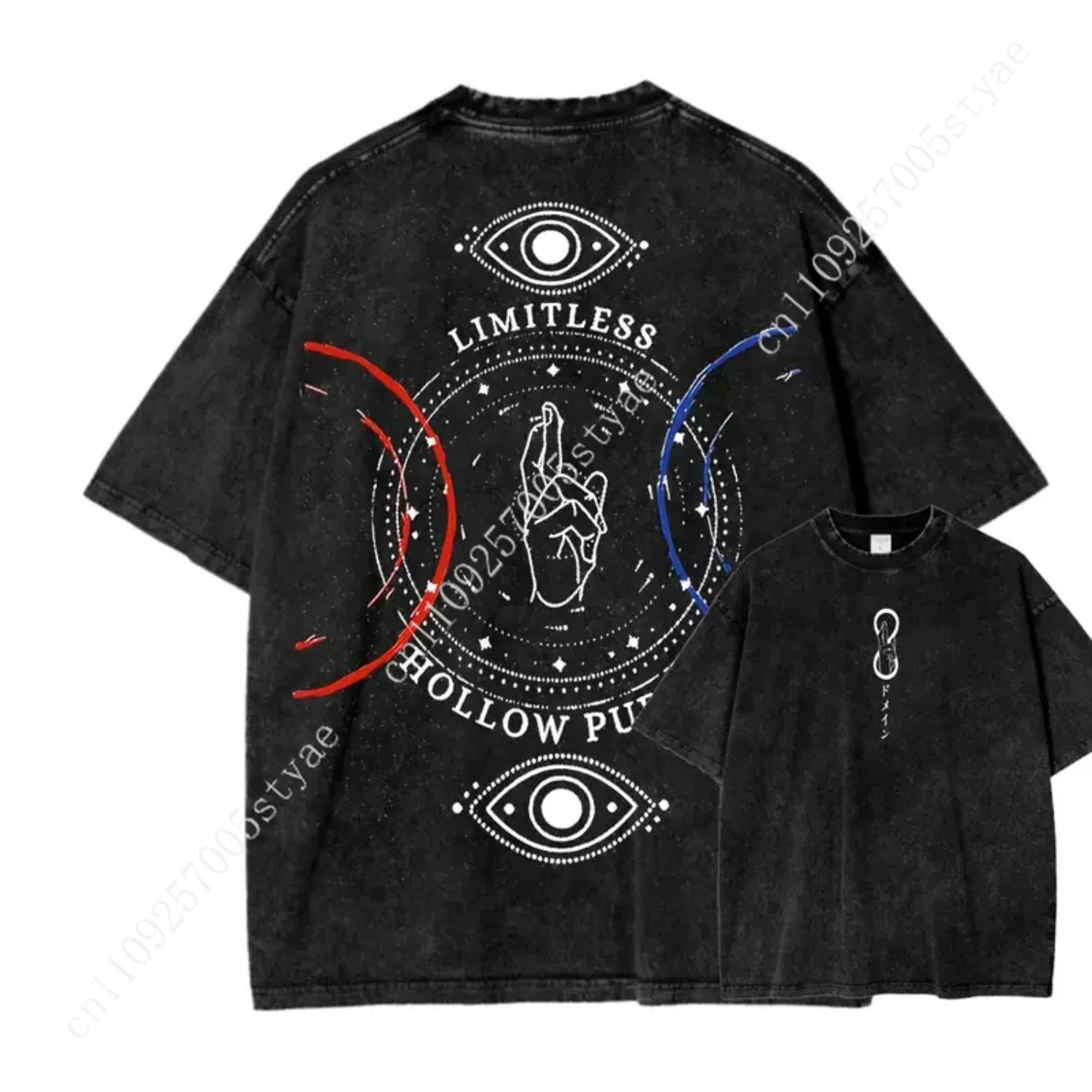 Anime  Gojo Satoru Print T-shi - Summer Clothing Vintage recension och pris