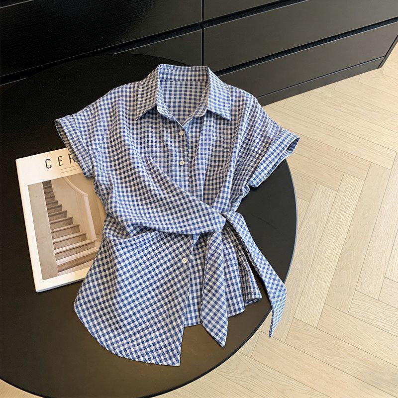 Irregular Plaid Bandage Trend  - Summer Youth Clothing recension och pris