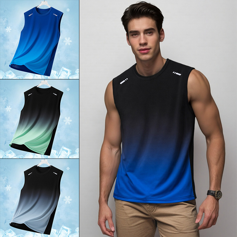 Men Gradient Sports Vest Light - Summer Youth Clothing recension och pris