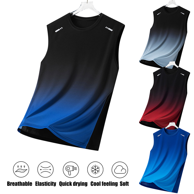 Men Gradient Sports Vest Light - Summer Youth Clothing recension och pris