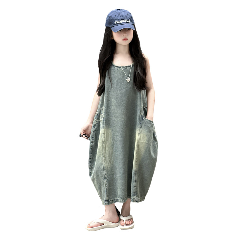 Vintage Blue Children Girls Hi - Summer Clothing Vintage recension och pris