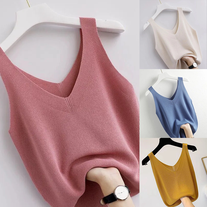 Knitting Vintage Tank Top V-Ne - Summer Zara recension och pris