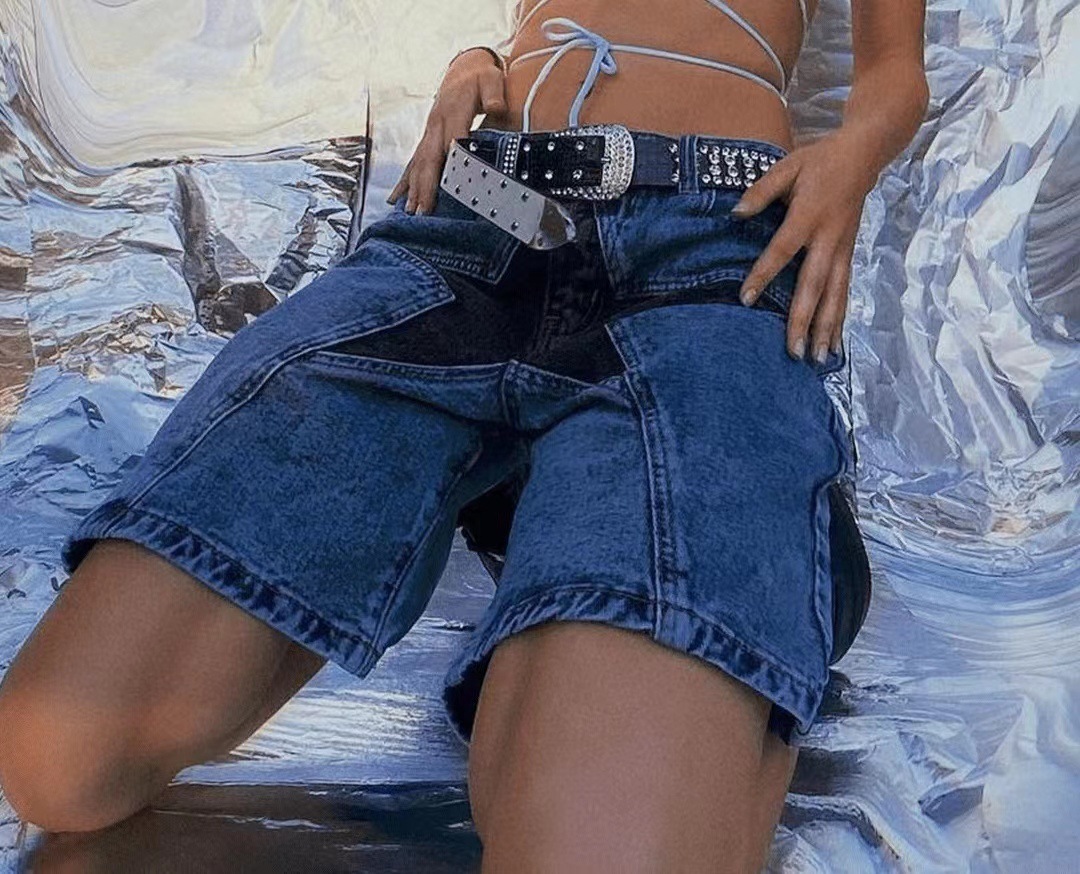 Stars Patchwork Women Short Je - Summer Clothing Vintage recension och pris