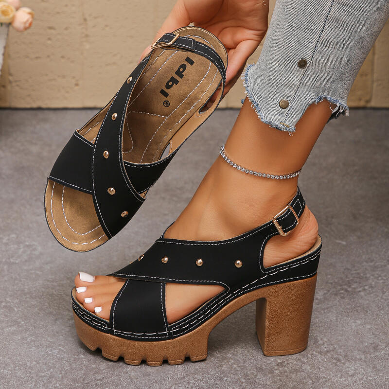 Vintage Super High Heel Cross  - Summer Clothing Ladies recension och pris